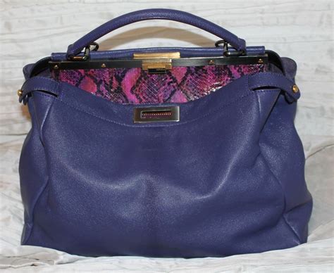 borsa fendi viola|Borse Fendi in Tela Viola .